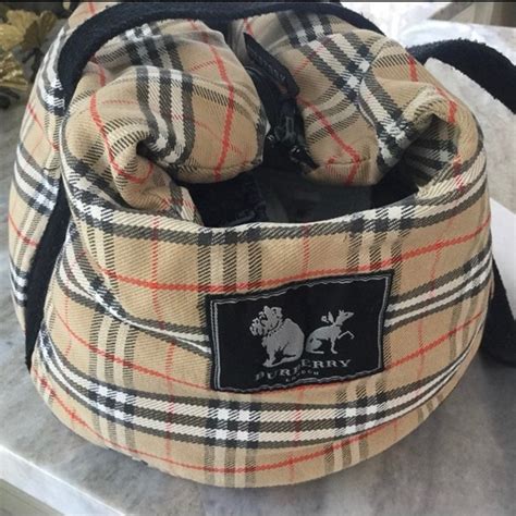 fake burberry pet carrier|real real burberry pet accessories.